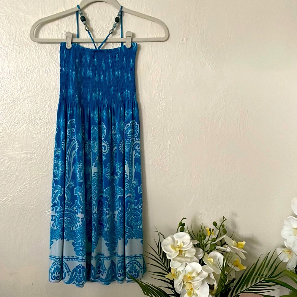 Beautiful Cristinalove Beaded Halter Midi Summer Dress Size M | Medium 🌴☀️